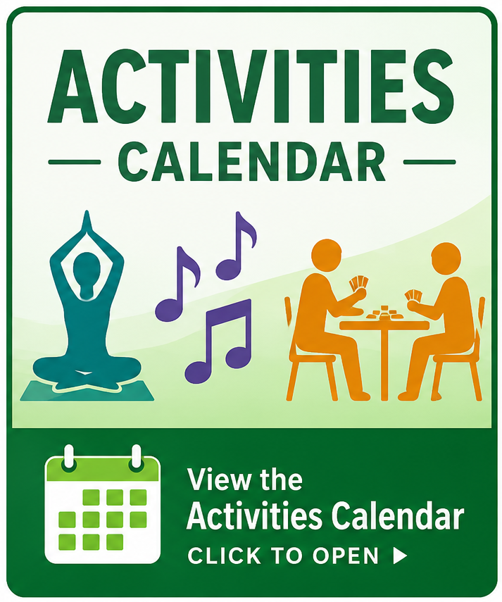 AquaFit Activities Room Calendar